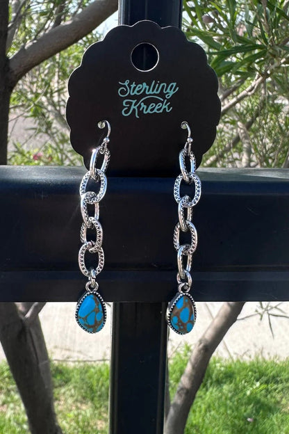LINKED IN TURQUOISE EARRINGS - CountryFide Custom Accessories and Outdoors