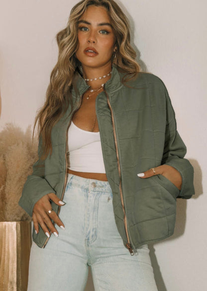 MILITARY GREEN QUILTED JACKET - CountryFide Custom Accessories and Outdoors