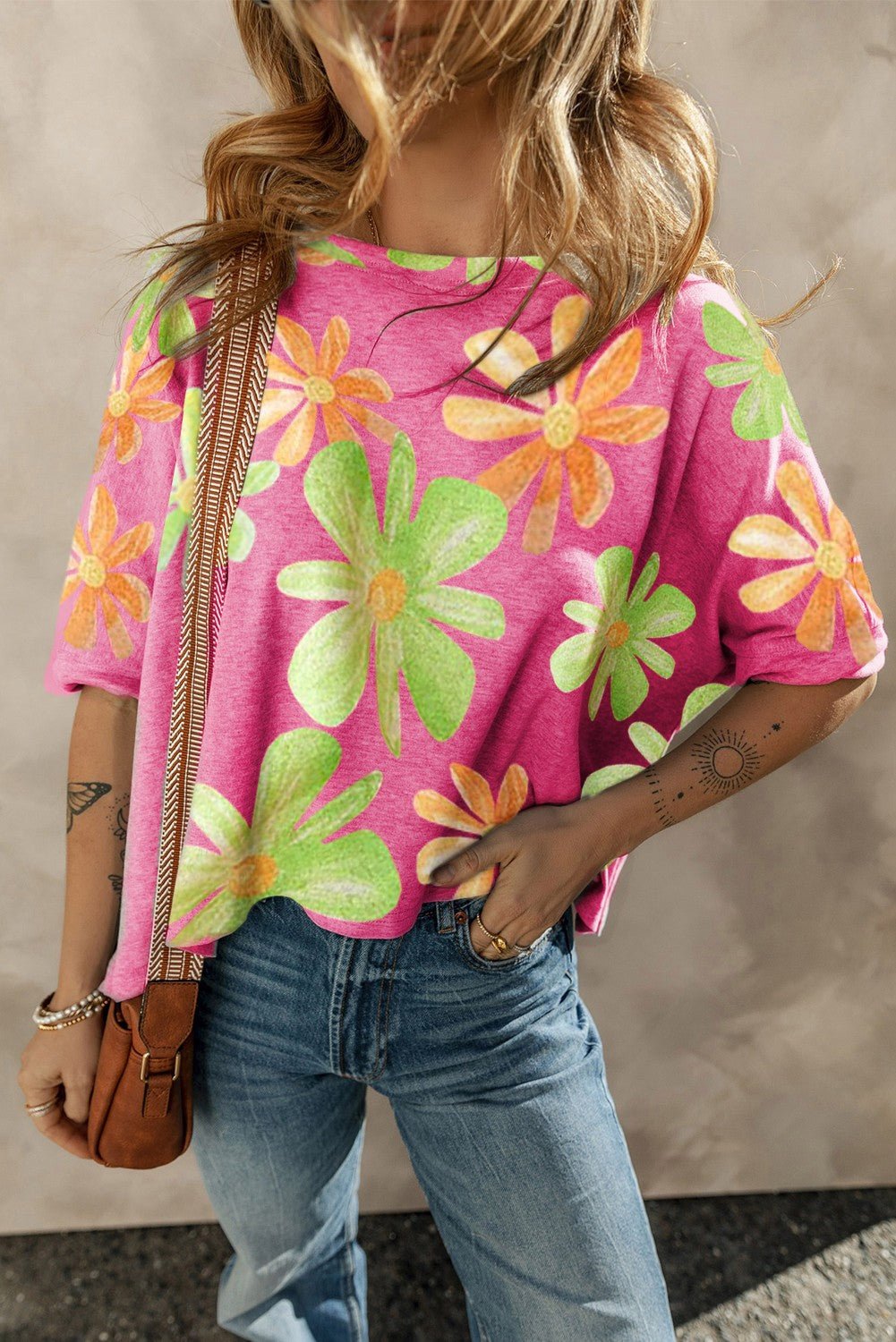 NEON FLORAL BAGGY TEE - CountryFide Custom Accessories and Outdoors
