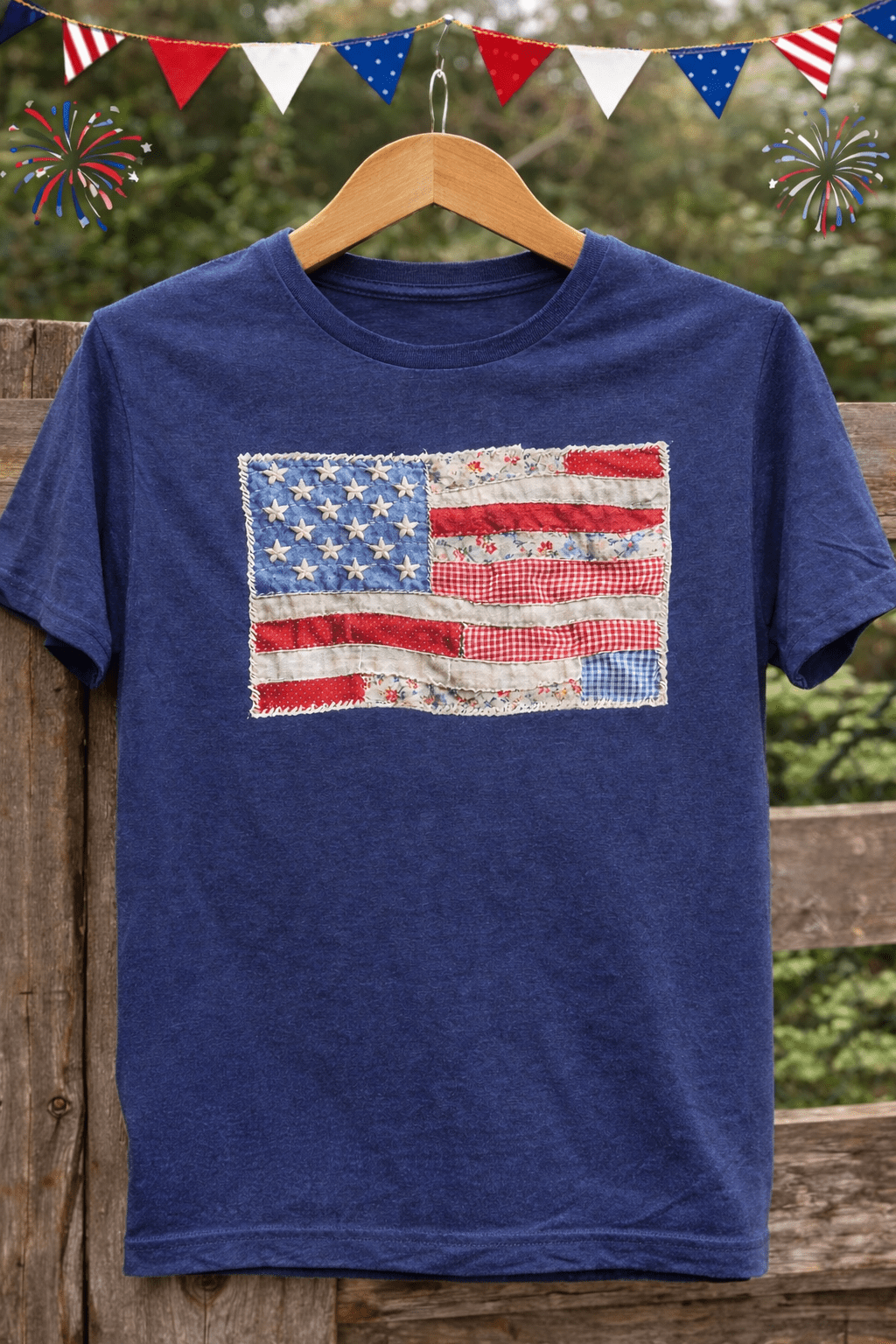 PATCHWORK FLAG TEE - CountryFide Custom Accessories and Outdoors