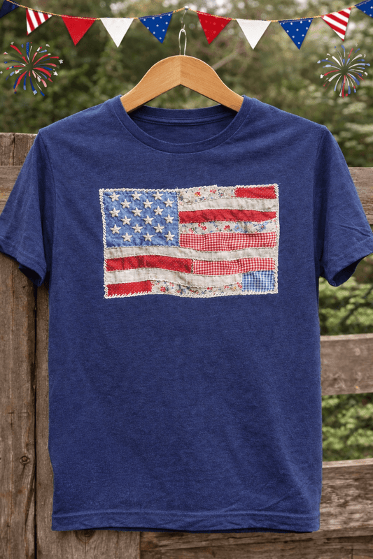 PATCHWORK FLAG TEE - CountryFide Custom Accessories and Outdoors