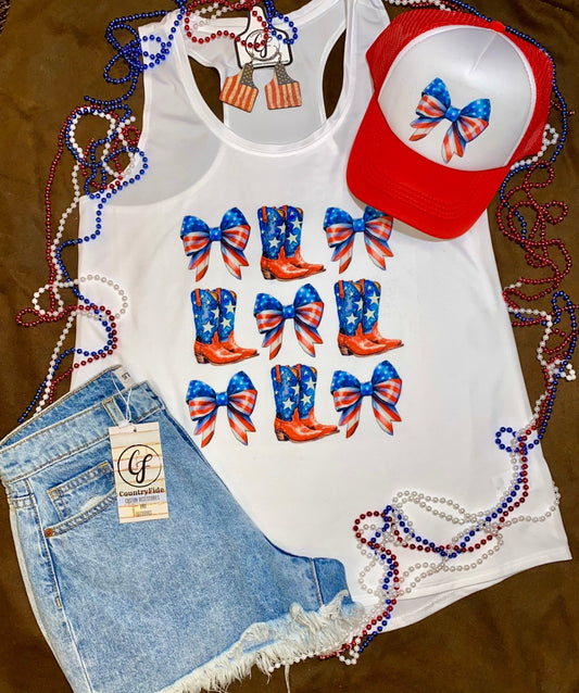 PATRIOTIC BOOTS AND BOWS - CountryFide Custom Accessories and Outdoors