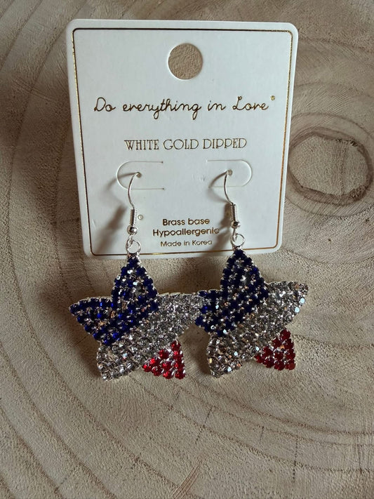 Patriotic Star Earrings - CountryFide Custom Accessories and Outdoors