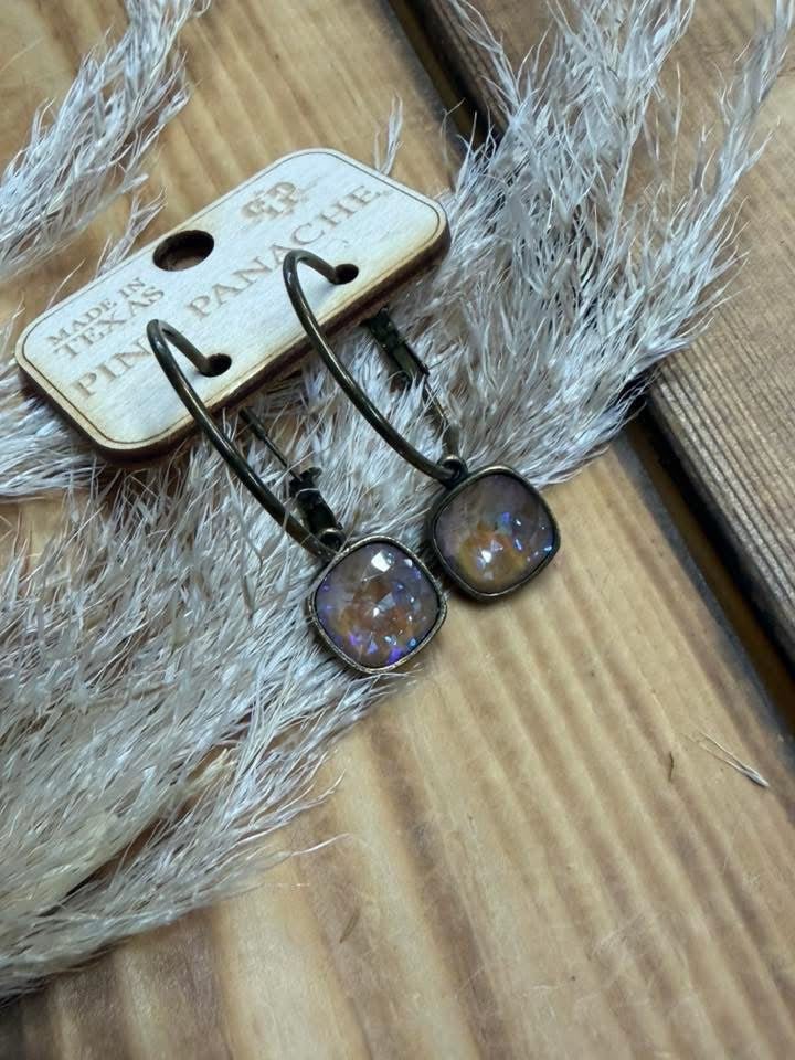 Pink Panache Mini Hoop Earrings - Dusty Lilac - CountryFide Custom Accessories and Outdoors