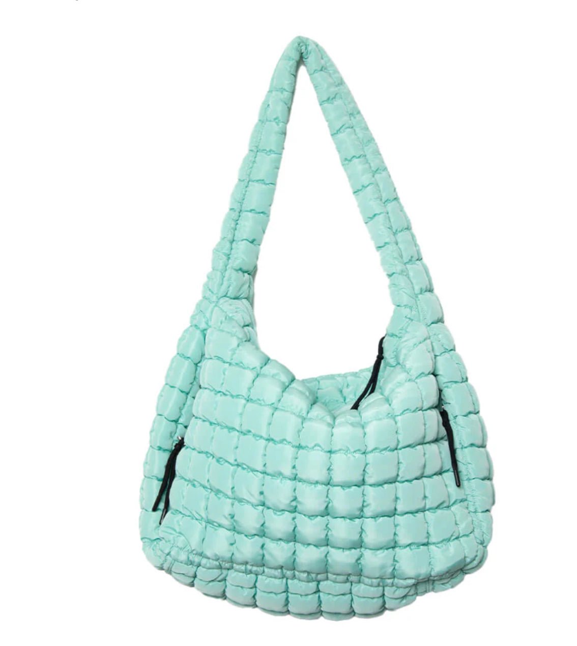 Quilted Puffer Shoulder Tote Bag - MINT - CountryFide Custom Accessories and Outdoors