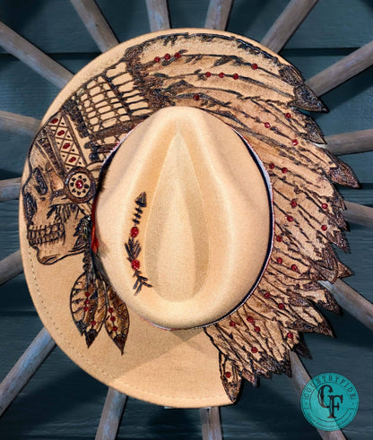 RED FEATHER INDIAN FEDORA - CountryFide Custom Accessories and Outdoors