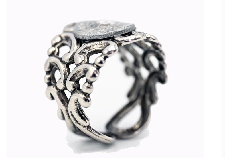 Romantic Scroll Rings - Brass and Silver - CountryFide Custom Accessories and Outdoors