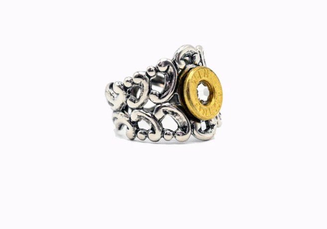 Romantic Scroll Rings - Brass and Silver - CountryFide Custom Accessories and Outdoors