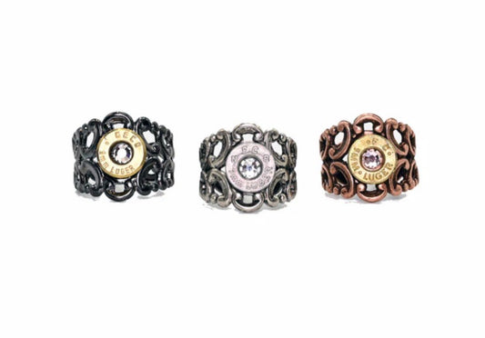 Romantic Scroll Rings - Brass and Silver - CountryFide Custom Accessories and Outdoors