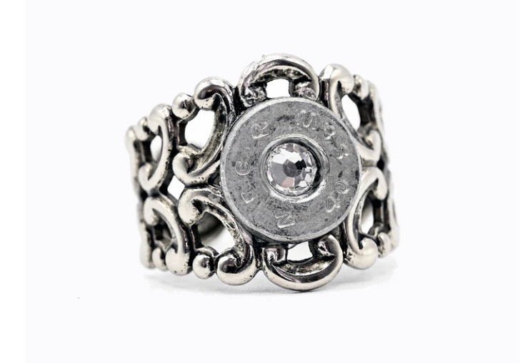 Romantic Scroll Rings - Brass and Silver - CountryFide Custom Accessories and Outdoors
