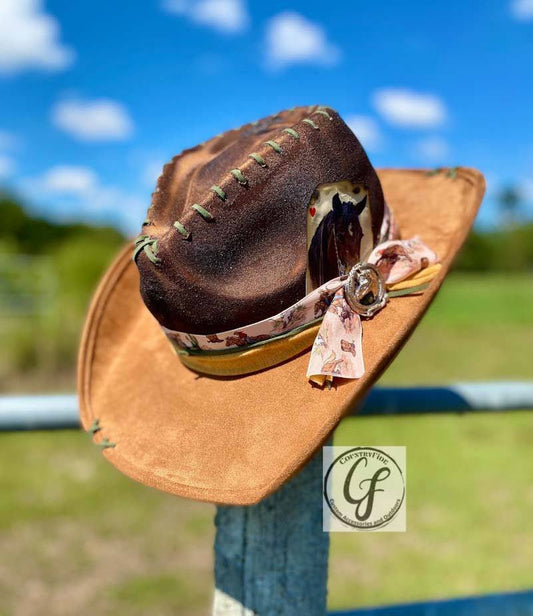 ROPING COWBOY SUEDE HAT - CountryFide Custom Accessories and Outdoors