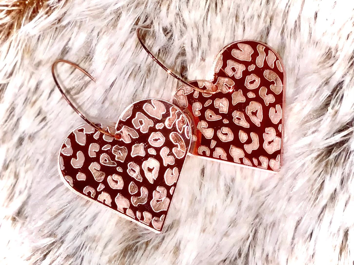 ROSE GOLD HEART HOOP EARRINGS - CountryFide Custom Accessories and Outdoors