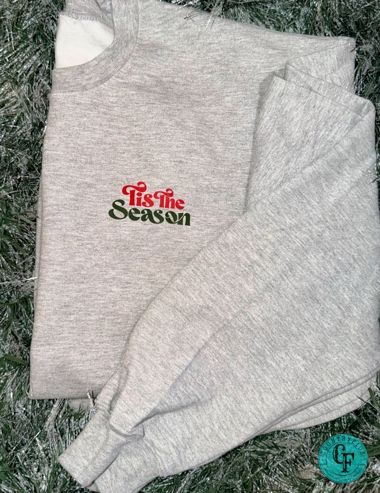 SANTA FISHING SWEATSHIRT - CountryFide Custom Accessories and Outdoors