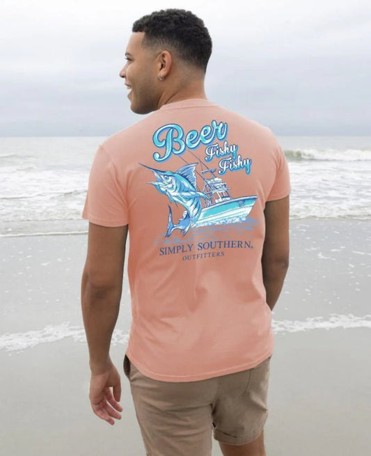 SIMPLY SOUTHERN BEER FISHY UNISEX T - SHIRT - CountryFide Custom Accessories and Outdoors