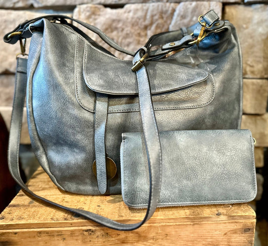 Slate Blue Crossbody & Wallet Set – Le Miel Brand - CountryFide Custom Accessories and Outdoors