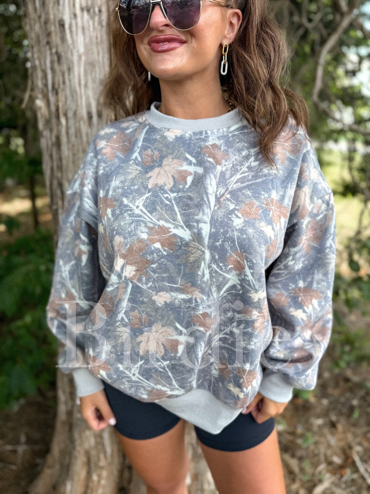 Soft Spun Crewneck in Timber Haze Camo by Birdie - CountryFide Custom Accessories and Outdoors