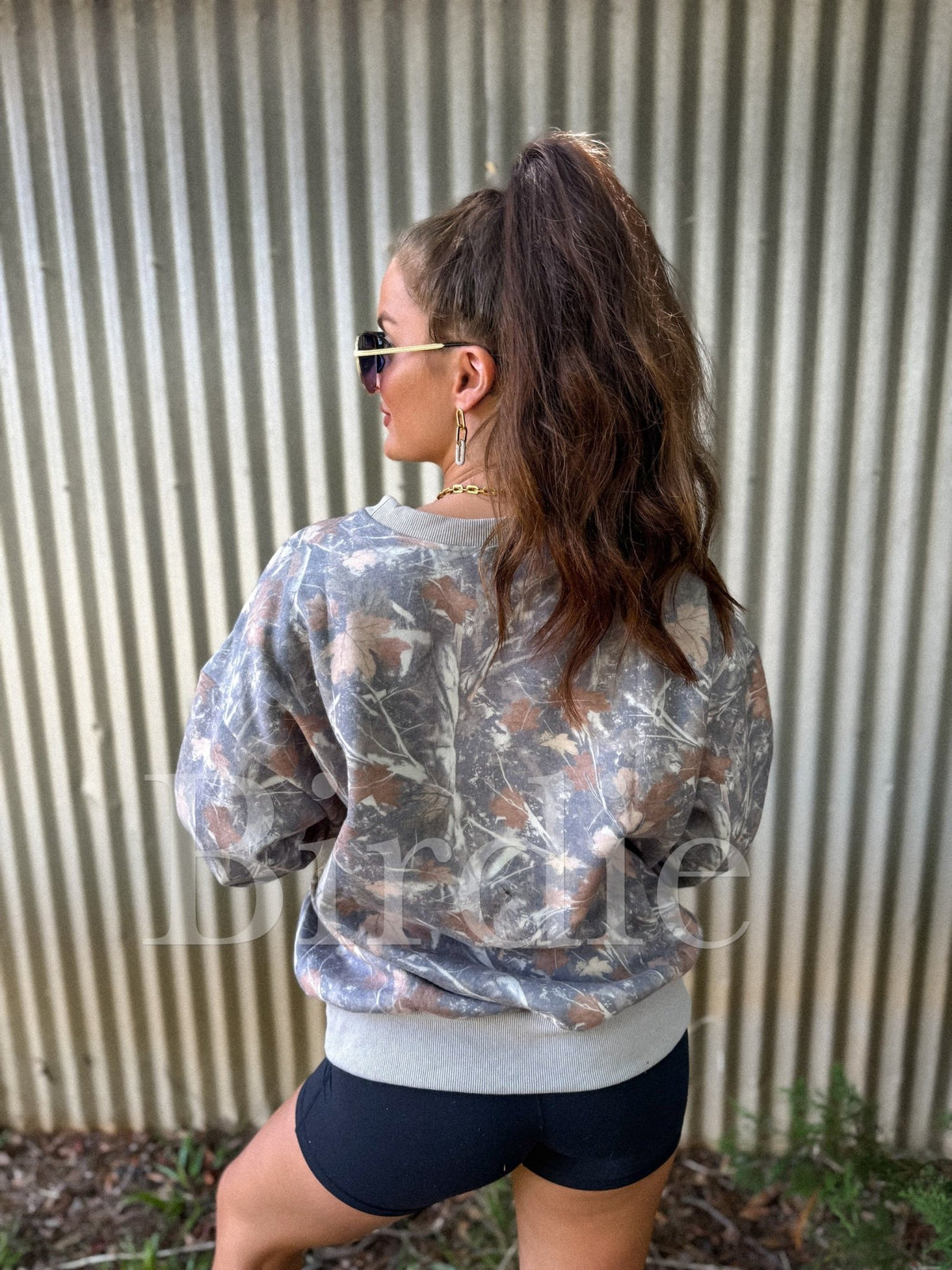 Soft Spun Crewneck in Timber Haze Camo by Birdie - CountryFide Custom Accessories and Outdoors