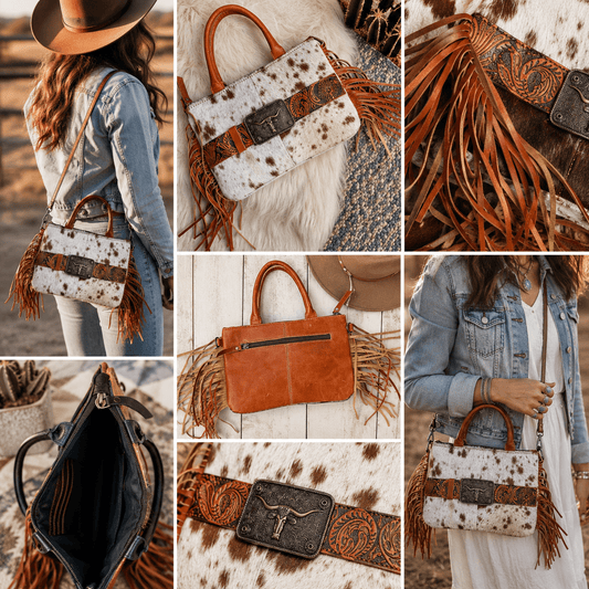 Tan Buckle Fringe Crossbody Bag - CountryFide Custom Accessories and Outdoors