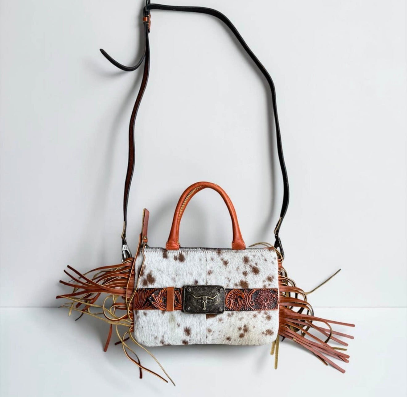 Tan Buckle Fringe Crossbody Bag - CountryFide Custom Accessories and Outdoors