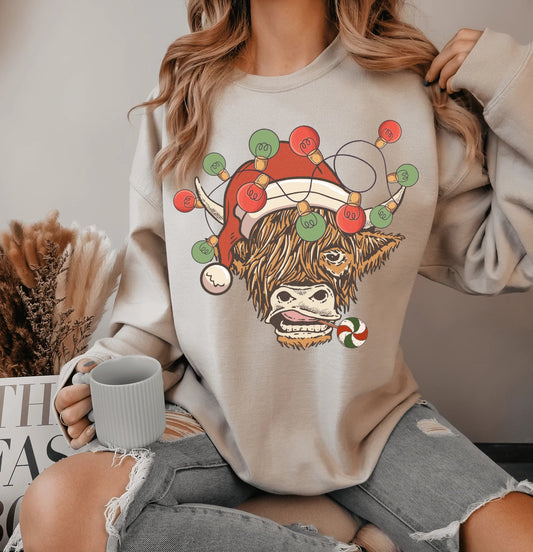 TANGLED HIGHLAND CHRISTMAS SWEATSHIRT - CountryFide Custom Accessories and Outdoors