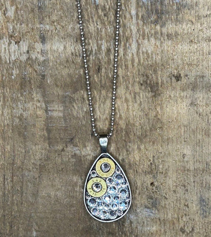 Teardrop Necklace - Brass and Silver - CountryFide Custom Accessories and Outdoors