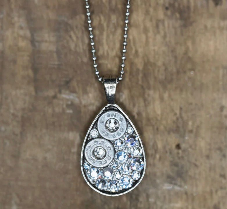 Teardrop Necklace - Brass and Silver - CountryFide Custom Accessories and Outdoors
