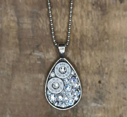 Teardrop Necklace - Brass and Silver - CountryFide Custom Accessories and Outdoors