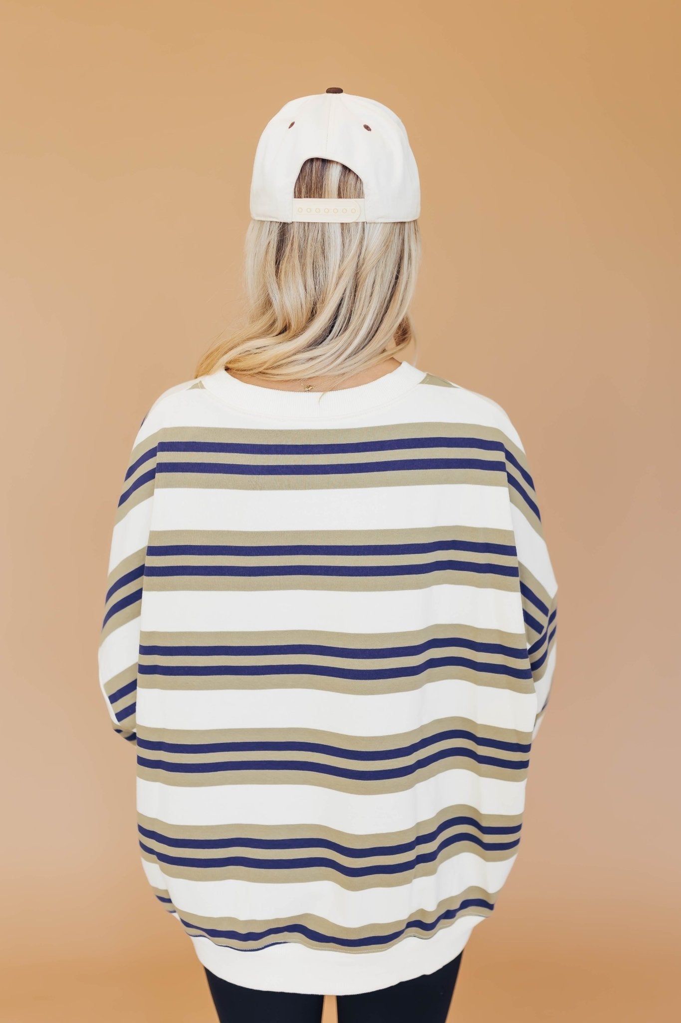 Terry Stripe Oversized Sweatshirt - CountryFide Custom Accessories and Outdoors