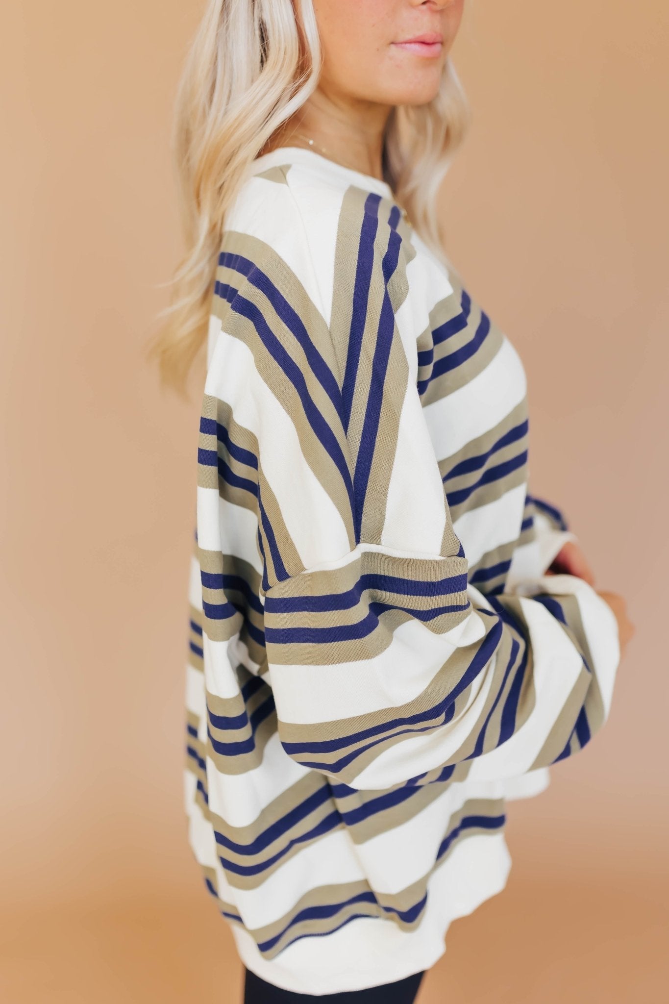 Terry Stripe Oversized Sweatshirt - CountryFide Custom Accessories and Outdoors