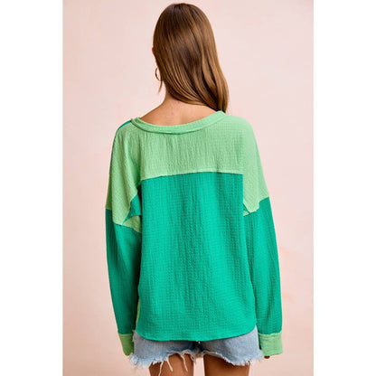 TEXTURED JERSEY COLOR BLOCK TOP WITH CUT EDGE - CountryFide Custom Accessories and Outdoors