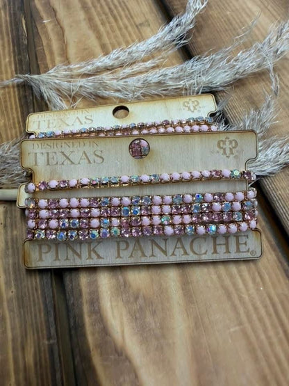 The Pink Panache Crystal & Rhinestone Stack Bracelet Set - CountryFide Custom Accessories and Outdoors