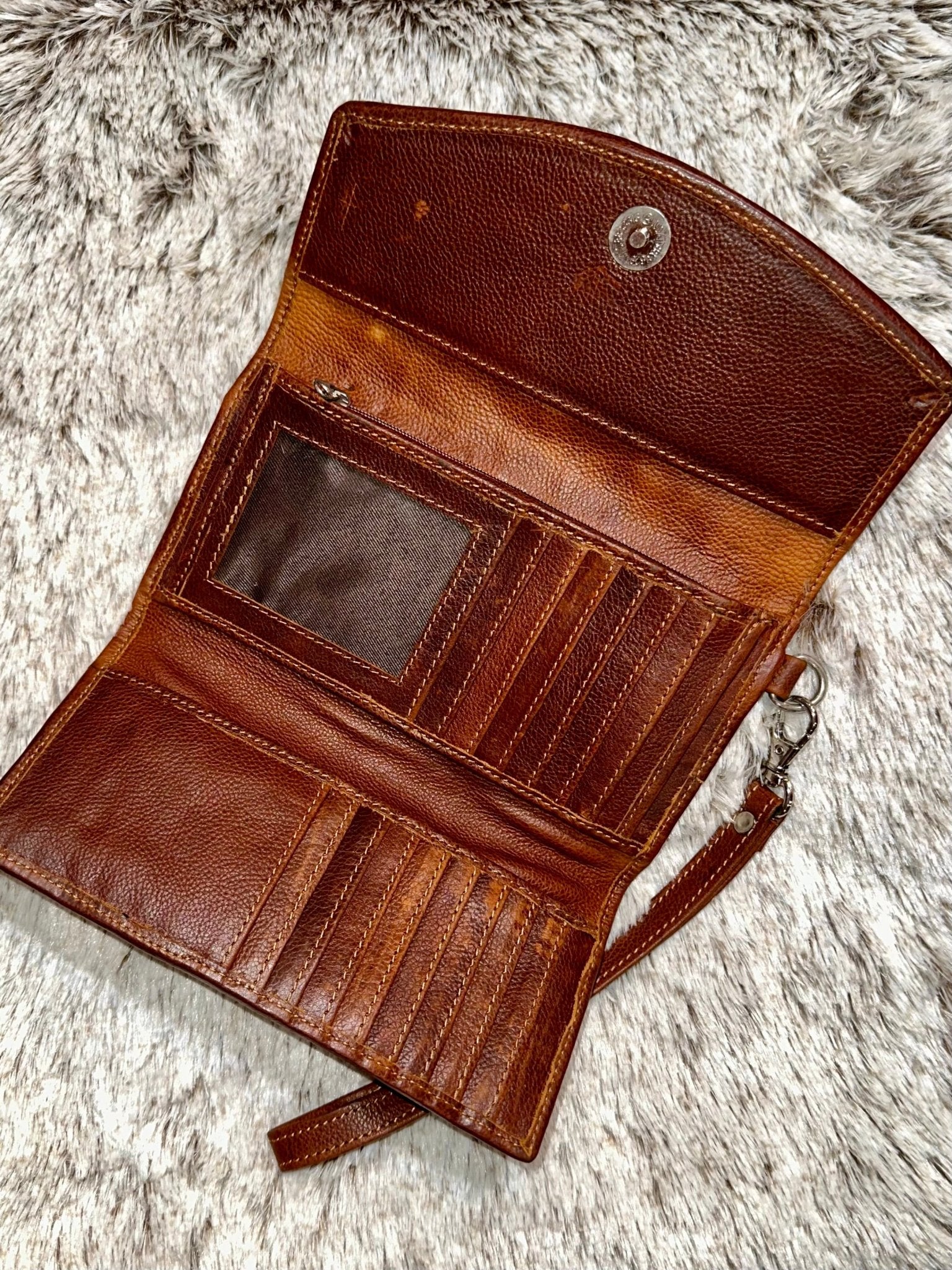 TOOLED LEATHER AND COWHIDE WALLET - CountryFide Custom Accessories and Outdoors