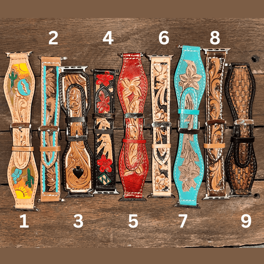 TOOLED LEATHER WESTERN WATCH BANDS - CountryFide Custom Accessories and Outdoors