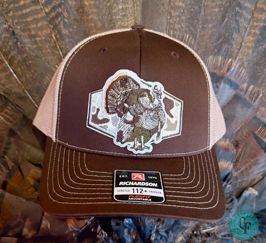TURKEY AND CAMO PATCH CAP - CountryFide Custom Accessories and Outdoors
