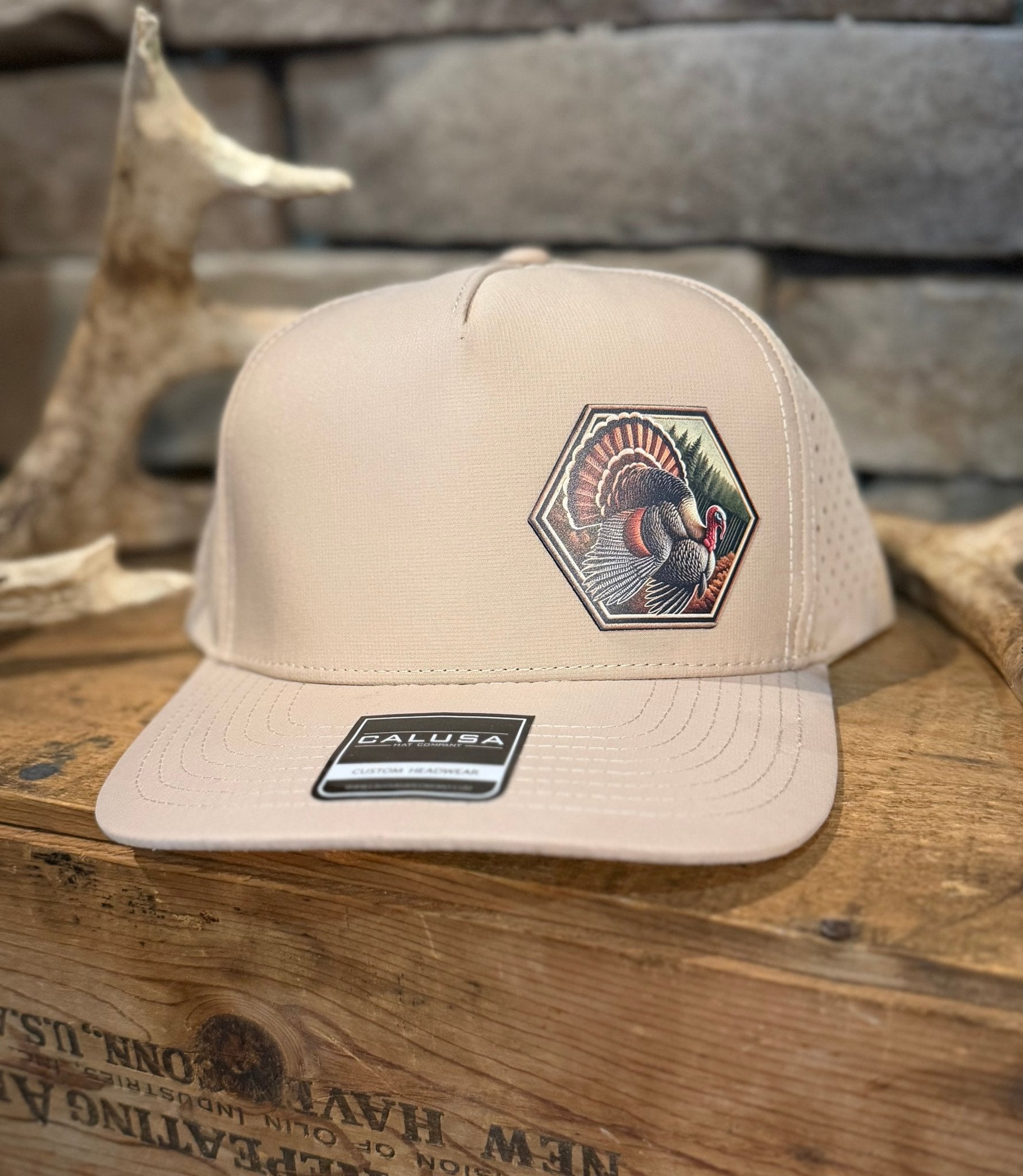 TURKEY SIDE PATCH WATER RESISTANT CAP - CountryFide Custom Accessories and Outdoors