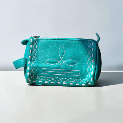 Turquoise BootStitch Toiletry Bag - CountryFide Custom Accessories and Outdoors