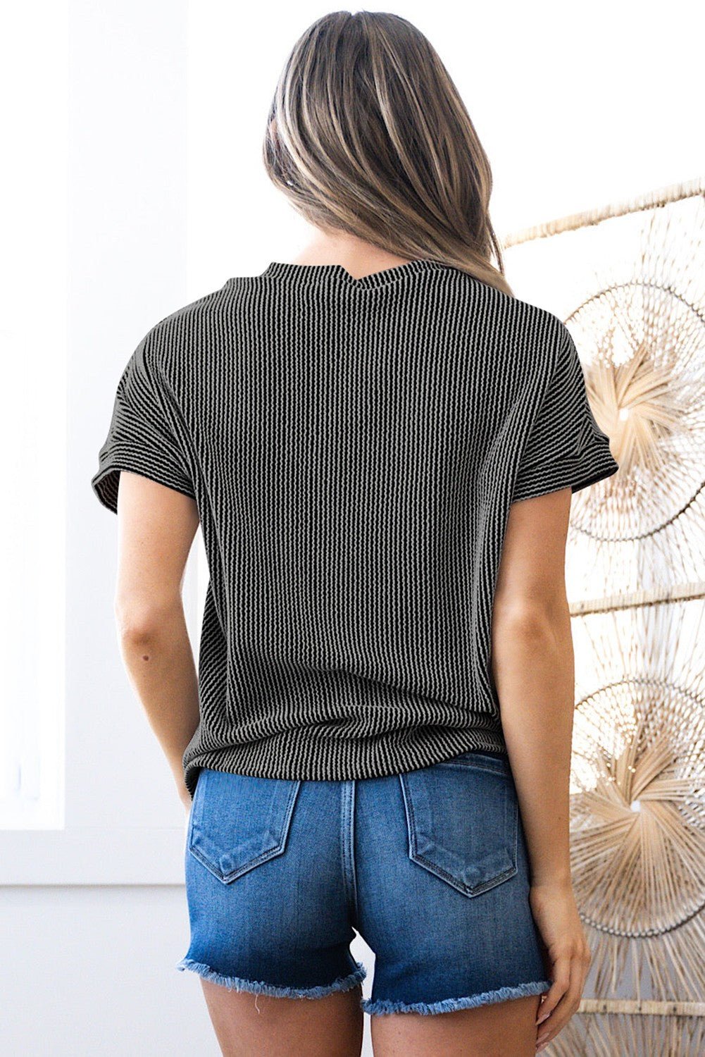 Waffle Knit Contrast Pocket Top - CountryFide Custom Accessories and Outdoors