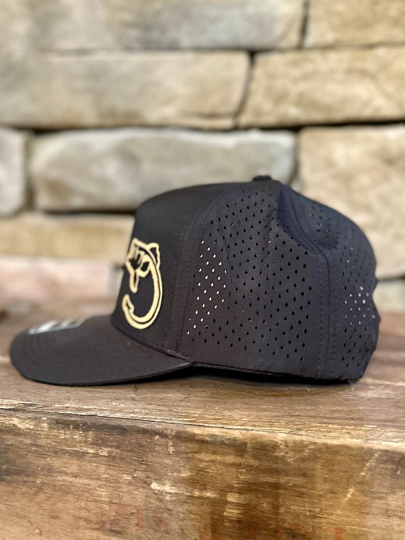 WATERPROOF CAP WITH LEATHER FISHING PATCH - CountryFide Custom Accessories and Outdoors