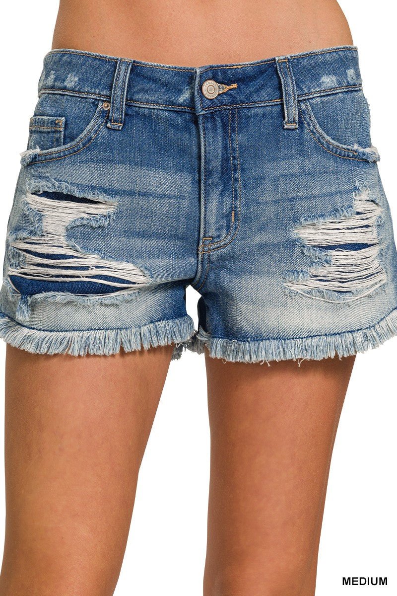 Weekend Fun Distressed Denim Shorts - CountryFide Custom Accessories and Outdoors