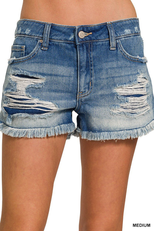 Weekend Fun Distressed Denim Shorts - CountryFide Custom Accessories and Outdoors