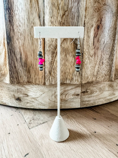 Western Chip Stone Dangle Earrings - CountryFide Custom Accessories and Outdoors