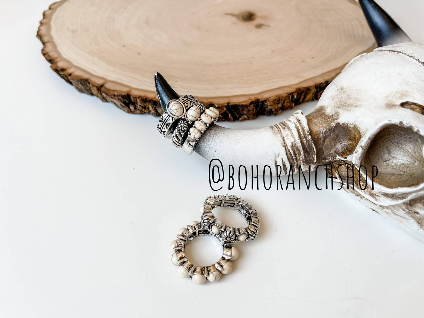 Western Simple Stretch Ring - White - CountryFide Custom Accessories and Outdoors