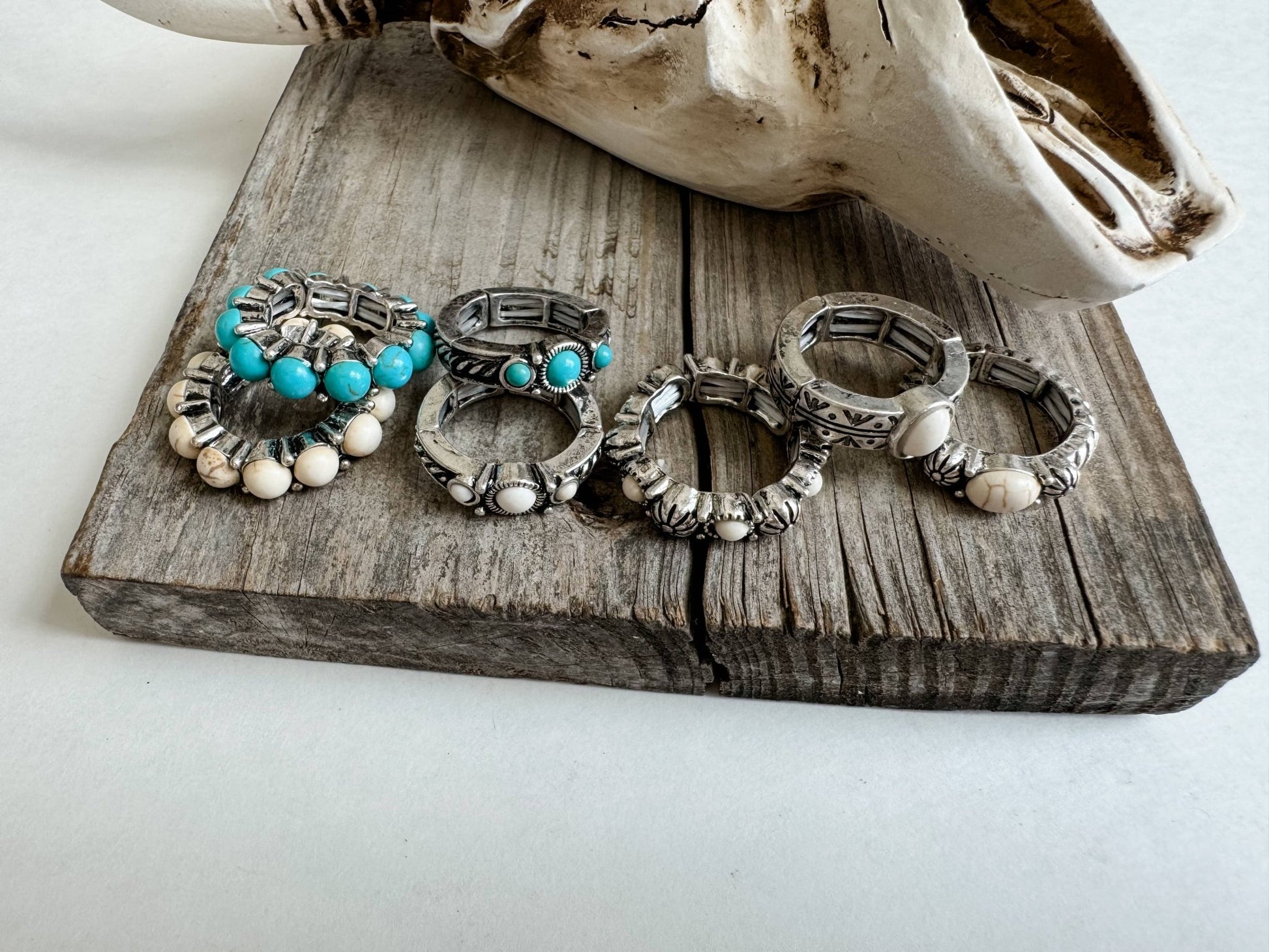 Western Simple Stretch Ring - White - CountryFide Custom Accessories and Outdoors