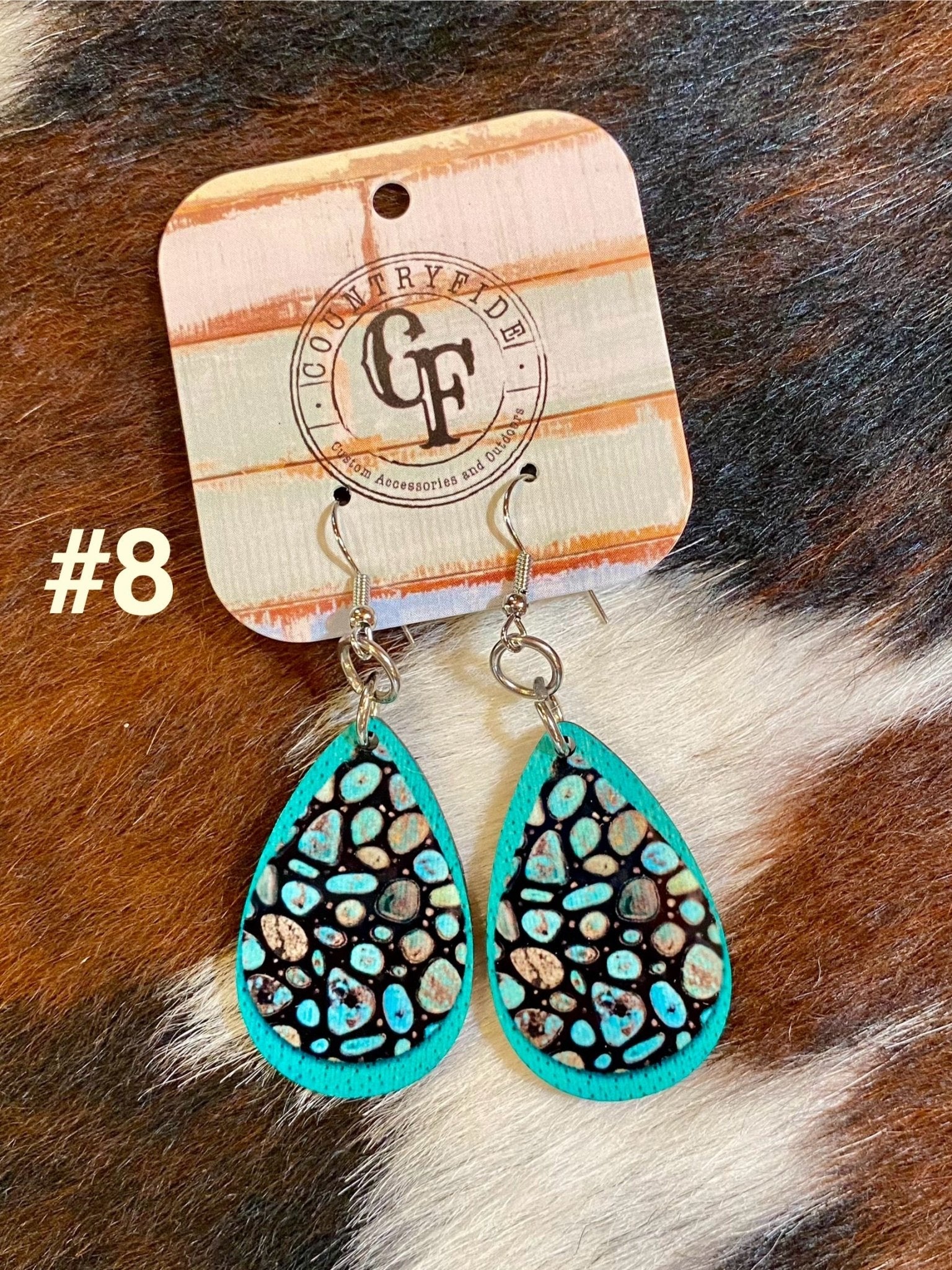 WESTERN TEARDROP EARRINGS - CountryFide Custom Accessories and Outdoors
