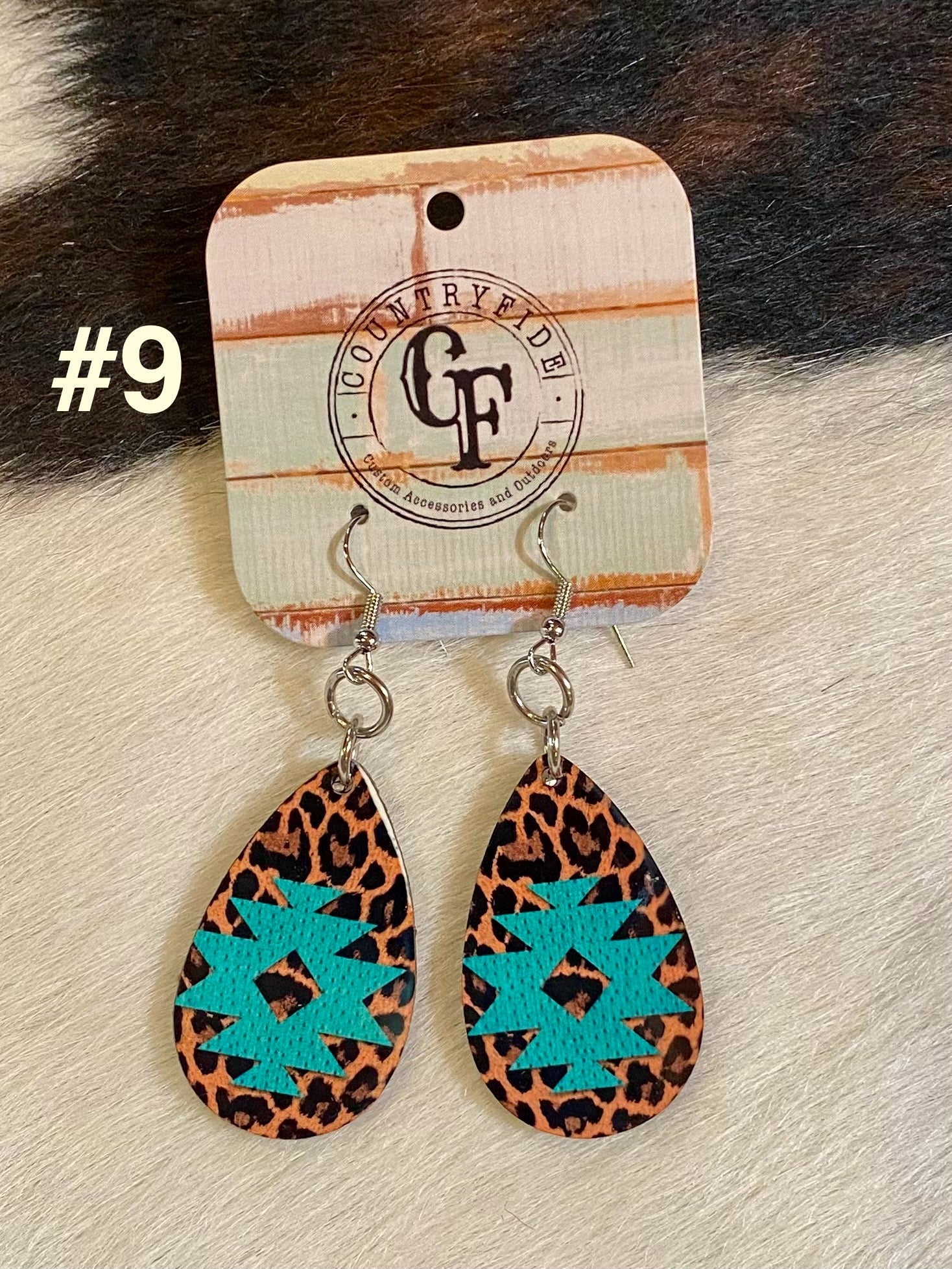 WESTERN TEARDROP EARRINGS - CountryFide Custom Accessories and Outdoors