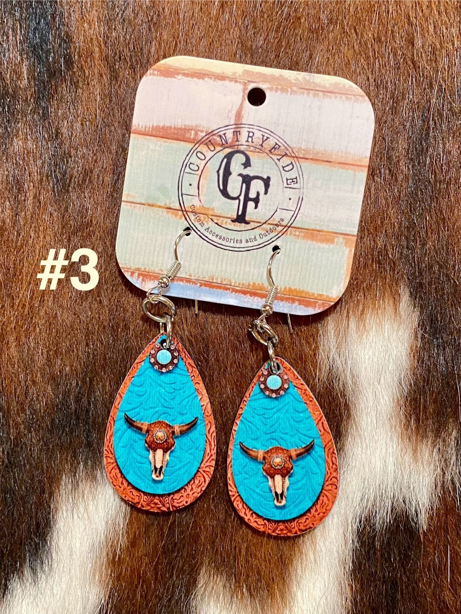 WESTERN TEARDROP EARRINGS - CountryFide Custom Accessories and Outdoors