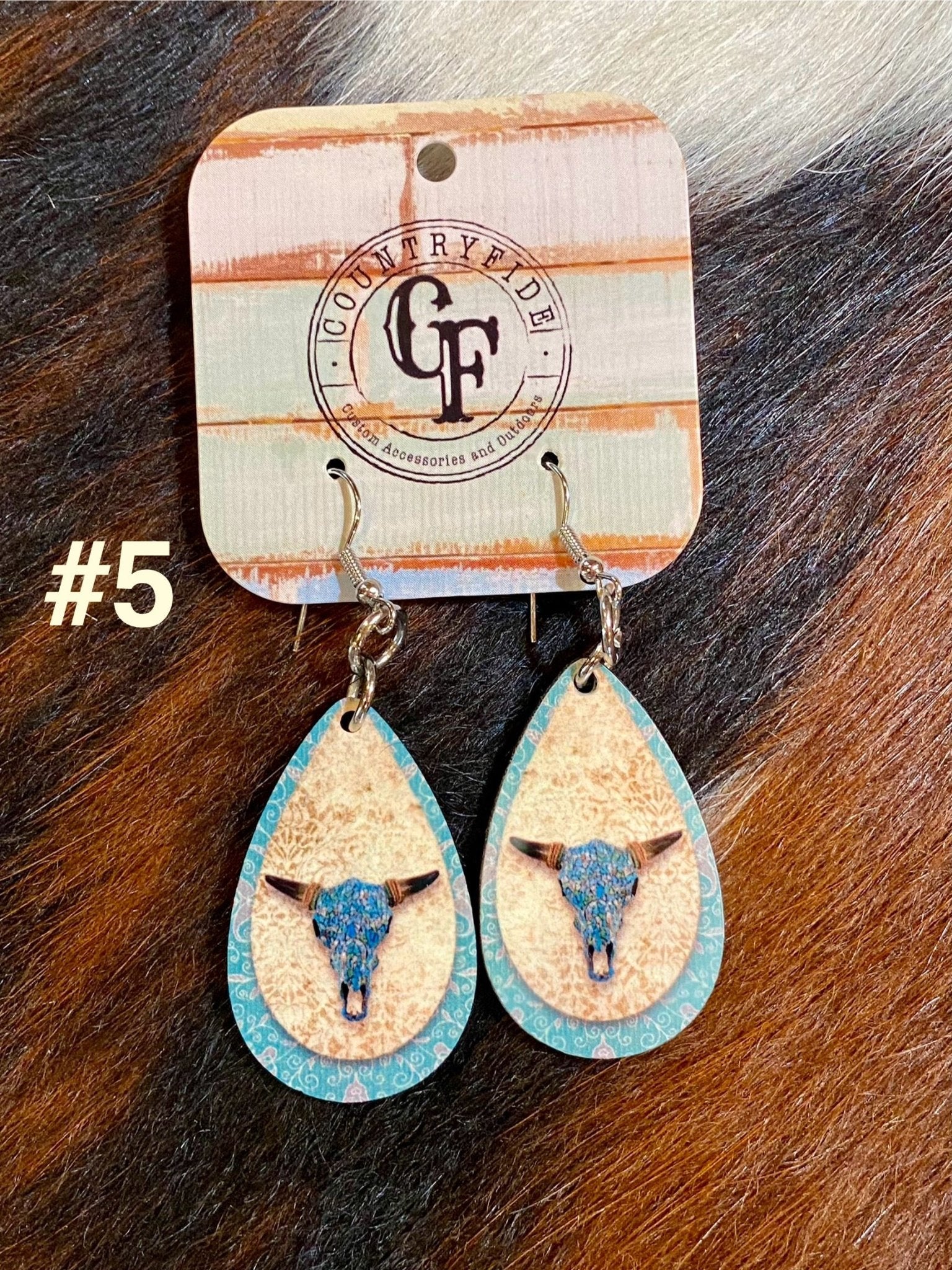 WESTERN TEARDROP EARRINGS - CountryFide Custom Accessories and Outdoors