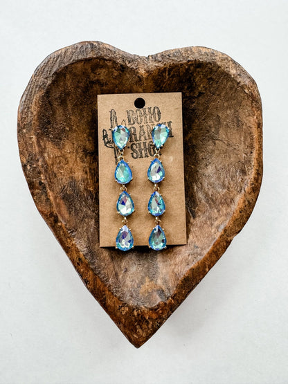 Western Teardrop Glass Stone Earrings - CountryFide Custom Accessories and Outdoors