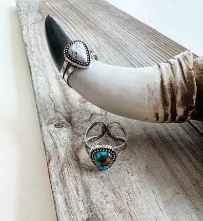 Western Teardrop Stone Adjustable Ring  - CountryFide Custom Accessories and Outdoors