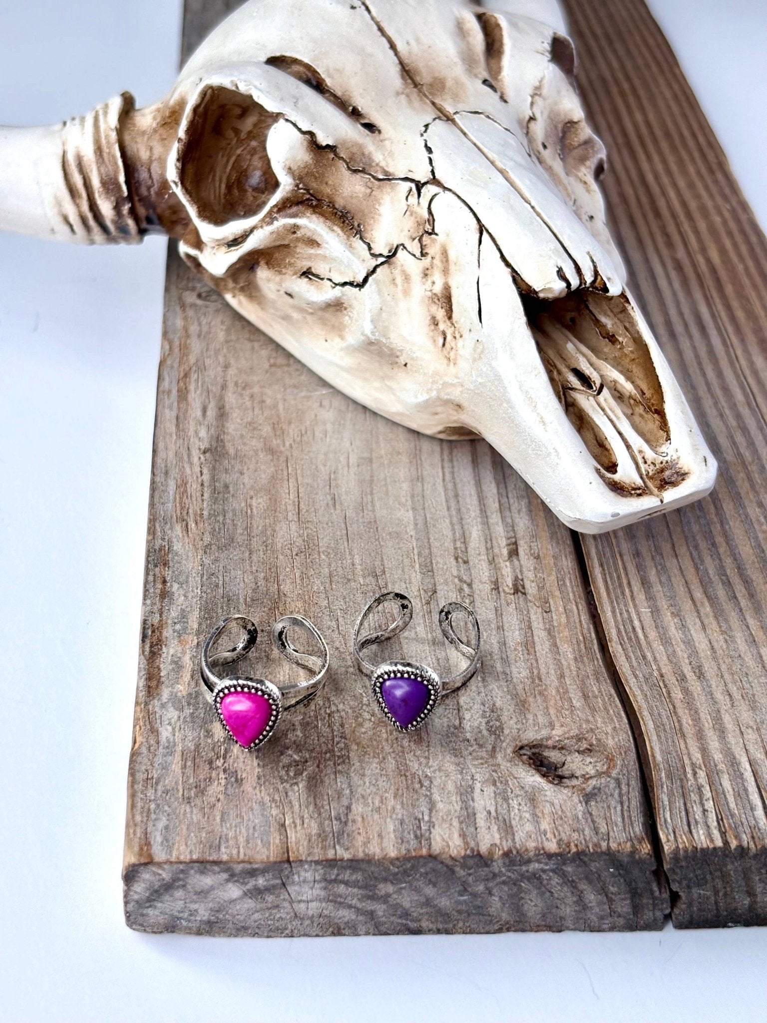 Western Teardrop Stone Adjustable Ring  - CountryFide Custom Accessories and Outdoors